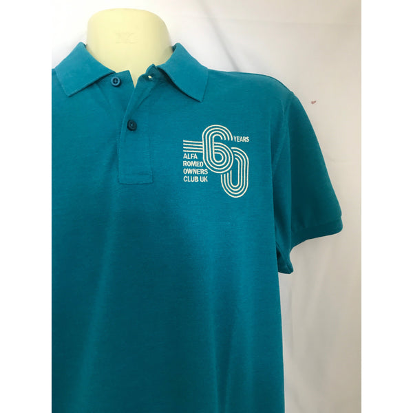 NEW Mens 60th Anniversary AROC Polo - Teal