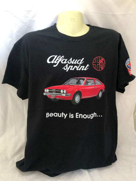 2026 AROC Alfasud Sprint T-Shirt - Black - Large & XL ONLY