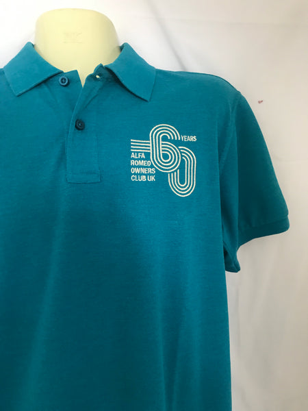 NEW Mens 60th Anniversary AROC Polo - Teal