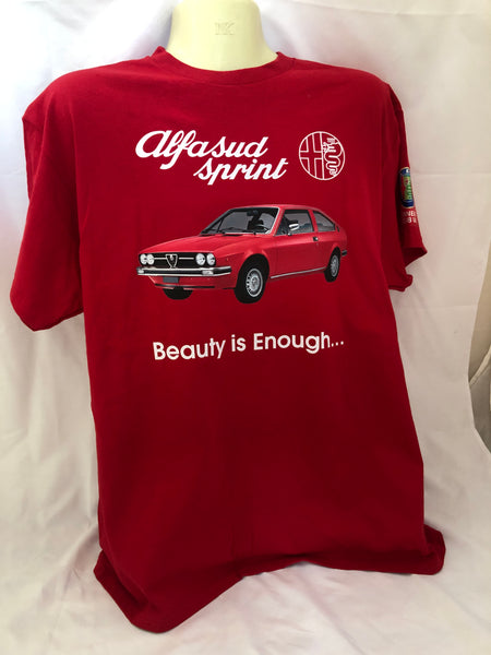 2026 AROC Alfasud Sprint T-Shirt - Red - Large & XL ONLY
