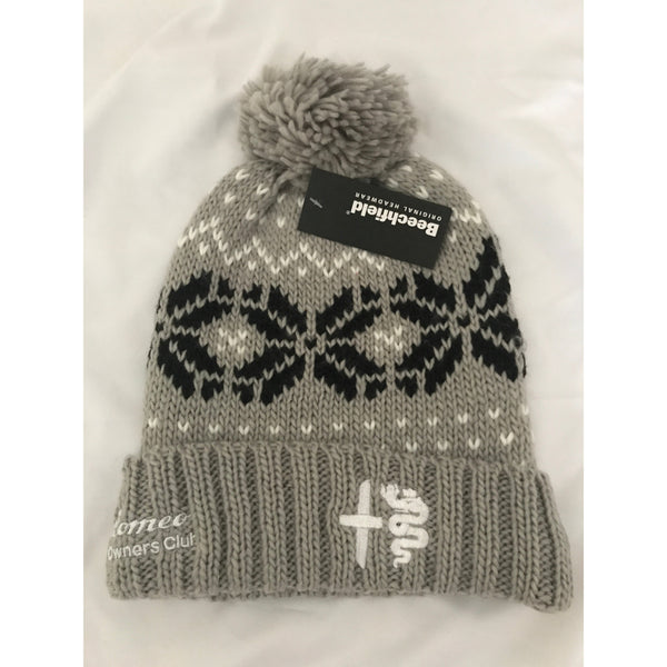 NEW Fair Isle AROC Bobble Hat - Grey