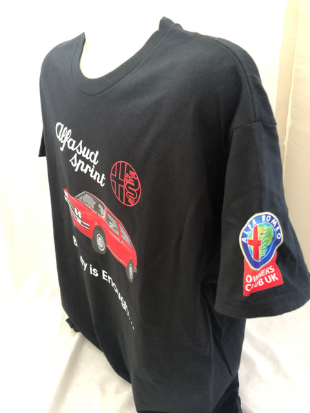 2026 AROC Alfasud Sprint T-Shirt - Black - Large & XL ONLY
