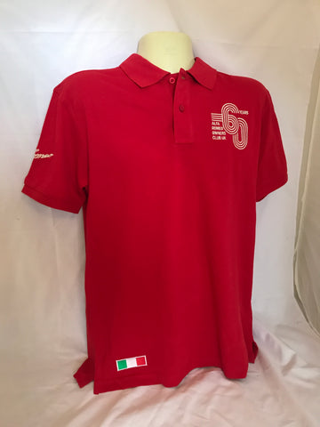 NEW Mens 60th Anniversary AROC Polo - Cherry Red