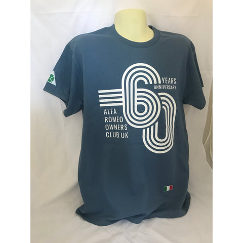 NEW AROC 60th Anniversary T-Shirt - Blue - Small, Medium, XL & 2XL ONLY
