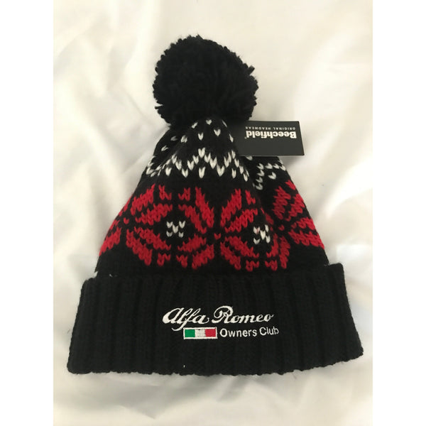 NEW Fair Isle AROC Bobble Hat - Black