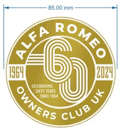AROC 60th Anniversary Sticker - Gold