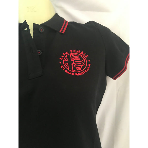 Alfa Female Ladies Polo - Black