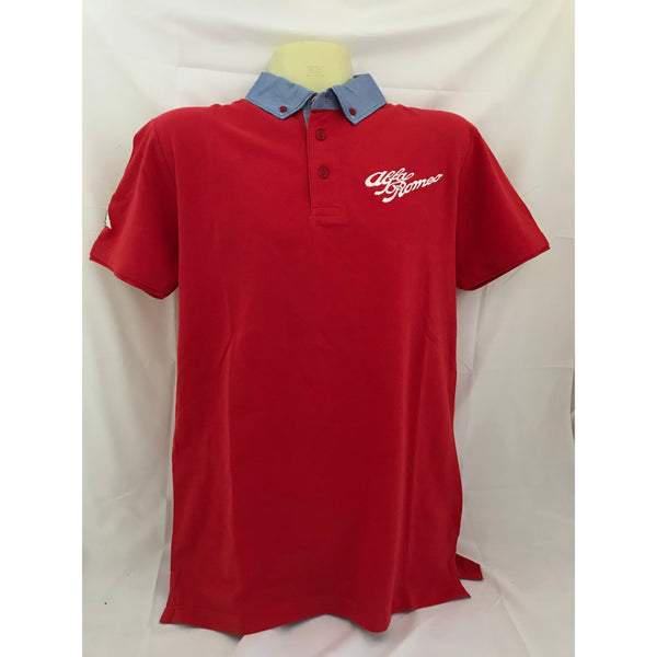 Mens AROC Polo - Red with contrast Collar - XL, 2XL & 3XL ONLY