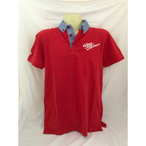 Mens AROC Polo - Red with contrast Collar